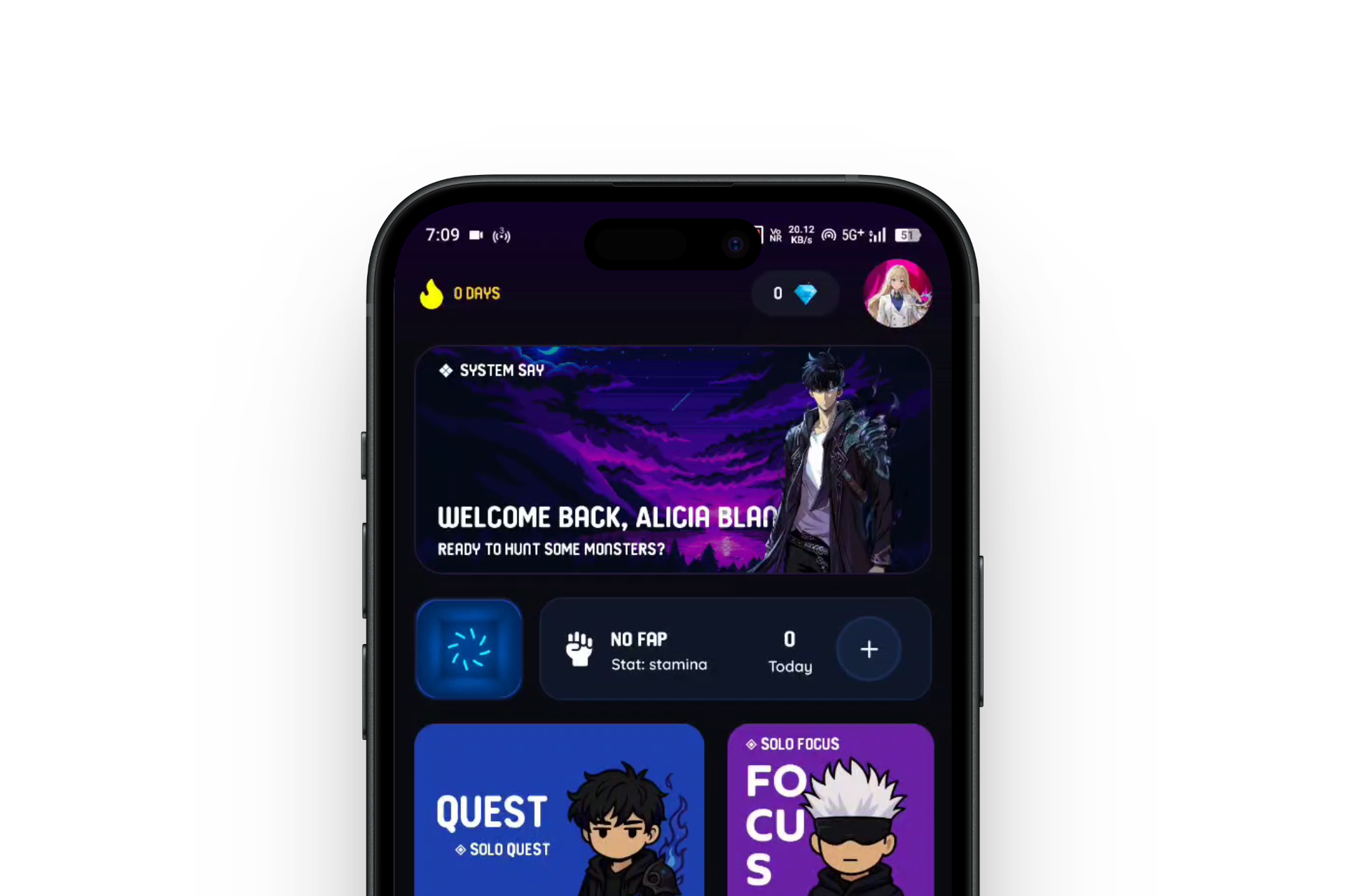 Mockup of a mobile application
