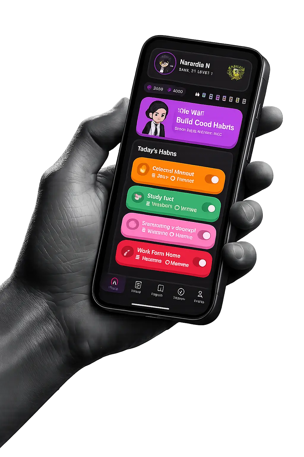 SoulArise mobile app preview on phone